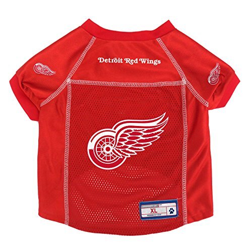 Littlearth Unisex-Adult NHL Detroit Red Wings Basic Pet Jersey, Team Color, X-Small