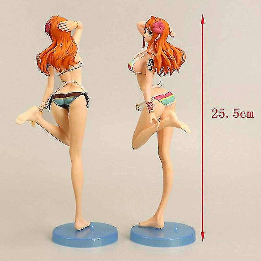 25.5cm Sexy Girl Standing Swimsuit Nami Action Figures Pvc Model Toy Anime Peripheral Doll Collectible Decoration Adult Gift