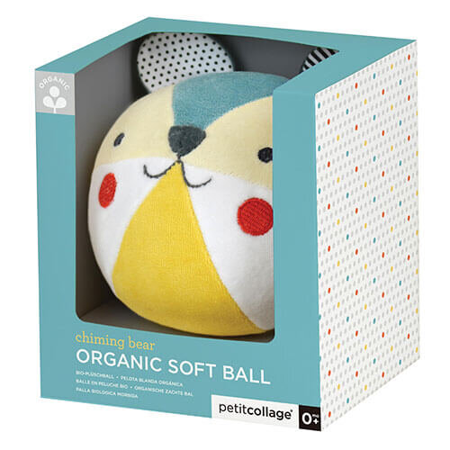 Petit Collage Organic Soft Chime Ball (Bear)