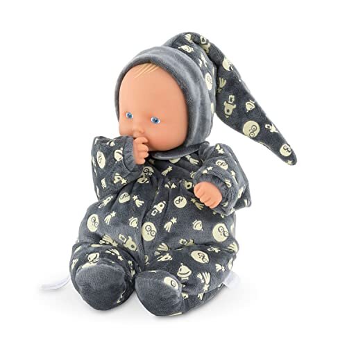 Corolle 9000020120 - Mon Doudou Babipouce Glow in The Dark, Glow in the Dark, Extra Soft Cuddly Doll with Vanilla Scent, Washable, 28 cm, Ke