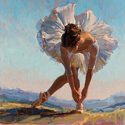 5D Diamond Painting Dancer Women, Paint with Diamonds DIY Diamond Art Ballet Girl, Diymood painting by Number Kits Full Drill Rhinestone for Home