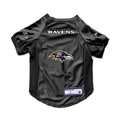 Littlearth Unisex-Adult NFL Baltimore Ravens Stretch Pet Jersey, Team Color, Small