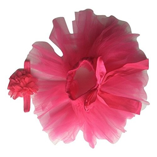 Hot Pink, Newborn Baby Tutu Clothes Skirt Headdress Flower Photo Photography Prop Outfit