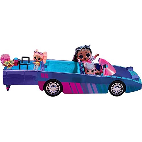 LOL Surprise Dance Machine Car with Exclusive Doll, Surprise Pool, Dance Floor & Magic Blacklight - Multicolour Doll Car, for Girls Ages 4+