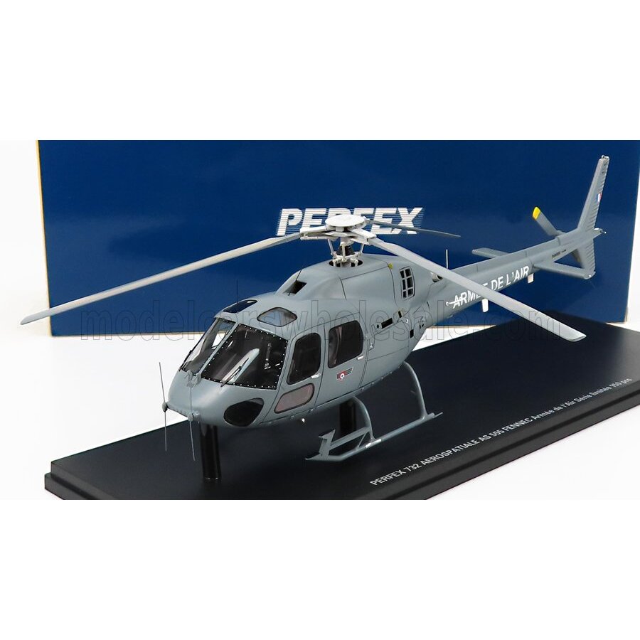 Perfex Aerospatiale AS 555 Fennec Helicopter Armee De L'Air 1990 Military Grey - 1:43