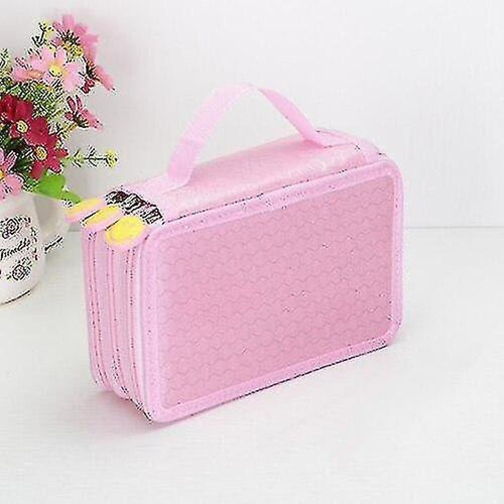(pink-3 Layers)pencil Case Creative Large Capacity Drawing Pen Bag Kids Stationery Pouch