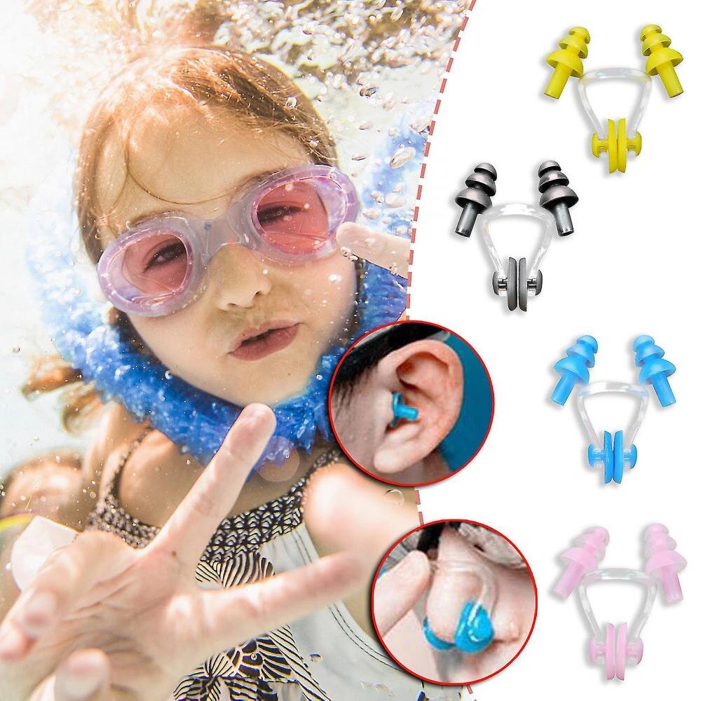 1 Set Of L Swimming Or Slee Earplugs And Clip