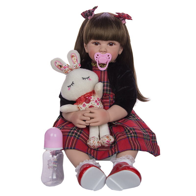 236in Reborn Baby Doll Handmade Soft Silica Gel Newborn Babies Dolls Kids  Gift