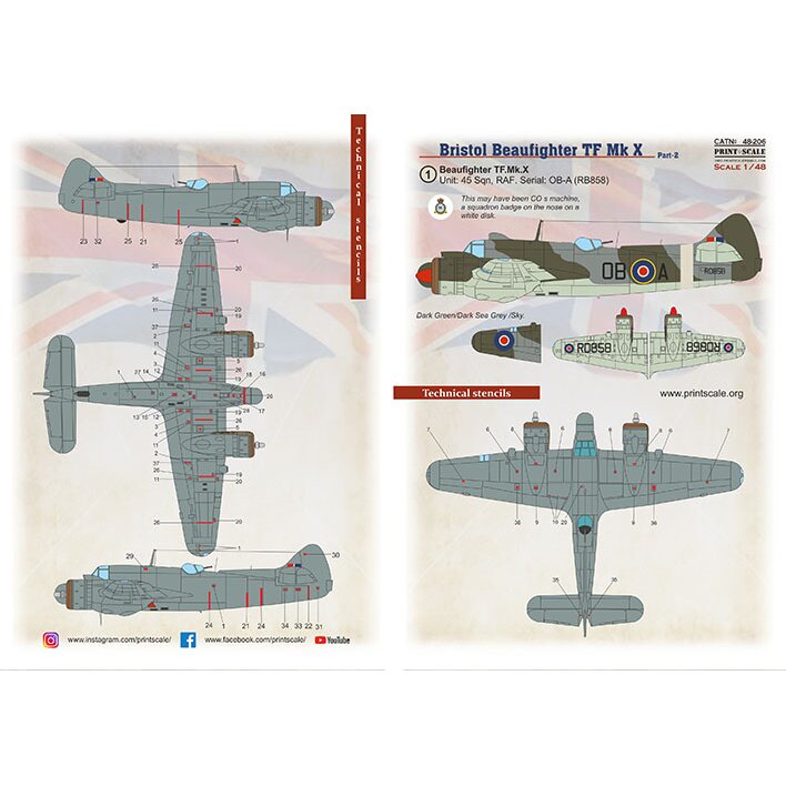 Print Scale 48-206 Beaufighter  Mk.X Part 2