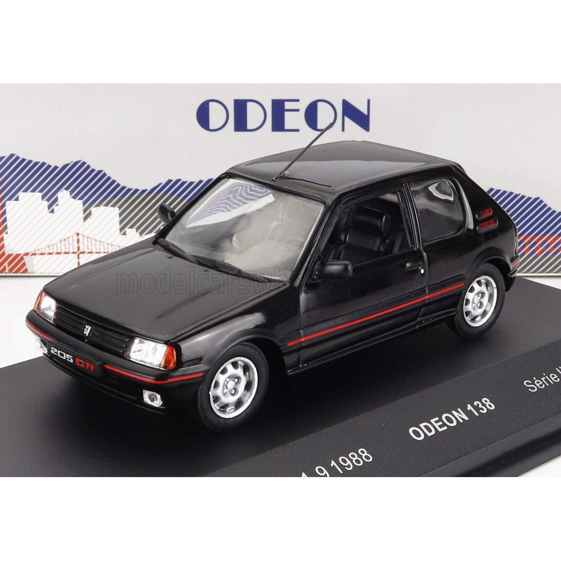 Odeon Peugeot 205 Gti 1.9 1988 Black - 1:43