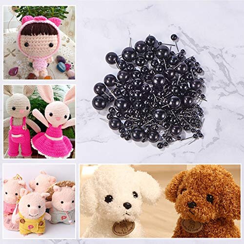 Elite about 206pcs 468101214mm Crafts Eyes Plastic Safety Eyes Stuffed Eyes Kit for Wool Needle Felting Bears Crafting Decoys Sewing Clay Figures