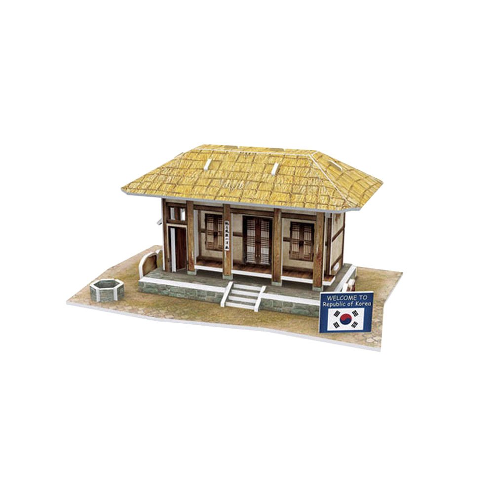 Korean Thatched Cottage Three-Dimensional House Of Manual Assembly Paper Model