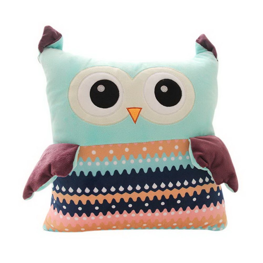 Warm Hands Cover Pillow Plush Toy Birthday Gift For Girls Large Pillow Green Owl