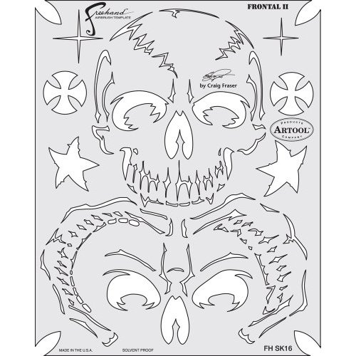Artool Freehand Airbrush Templates, Ret Of Skullmaster Frontal