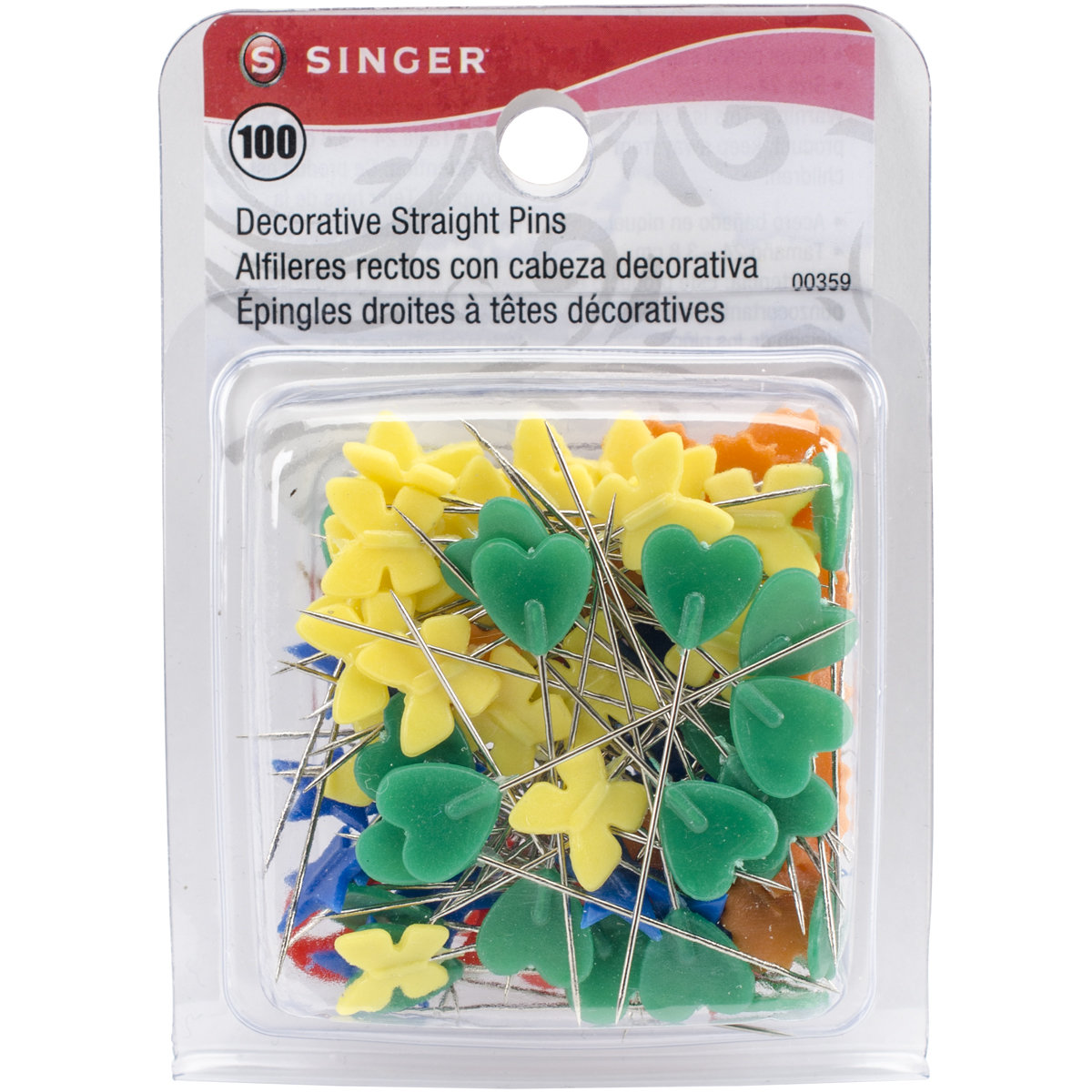 Singer Decorative Straight Pins-Size 24 100/Pkg
