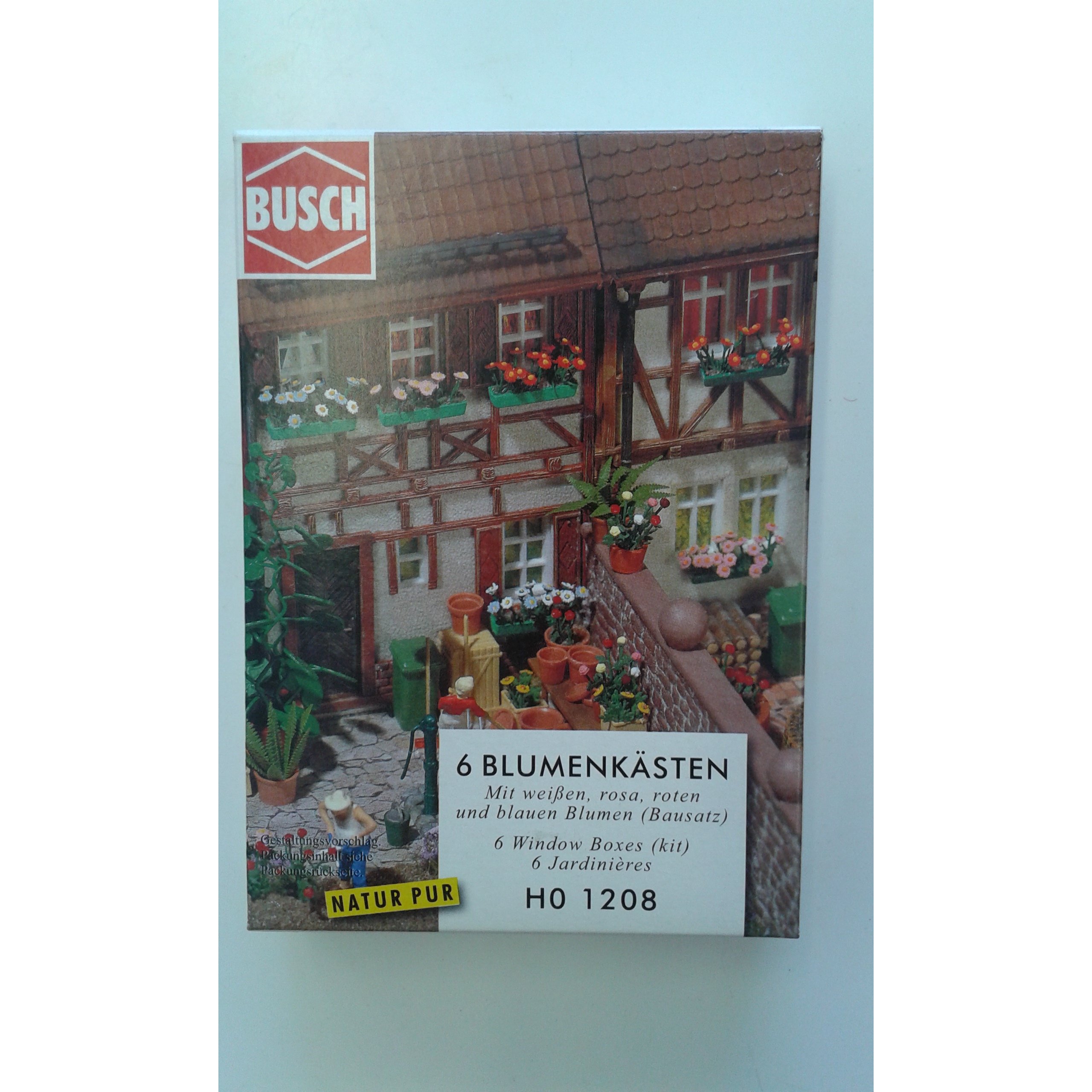 OO/HO Building accessories - Window flower boxes Set - Busch 1208 - free post F1