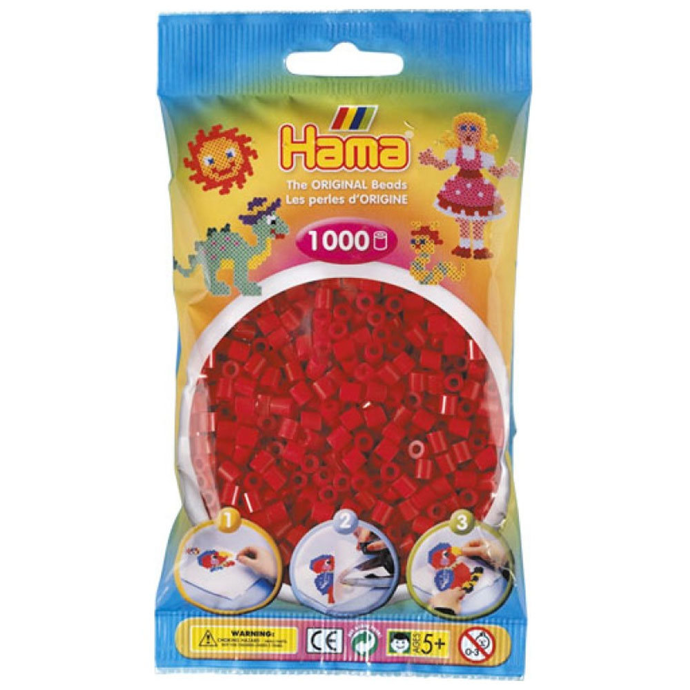 Hama Beads 1000 Bead Pack Dark Red