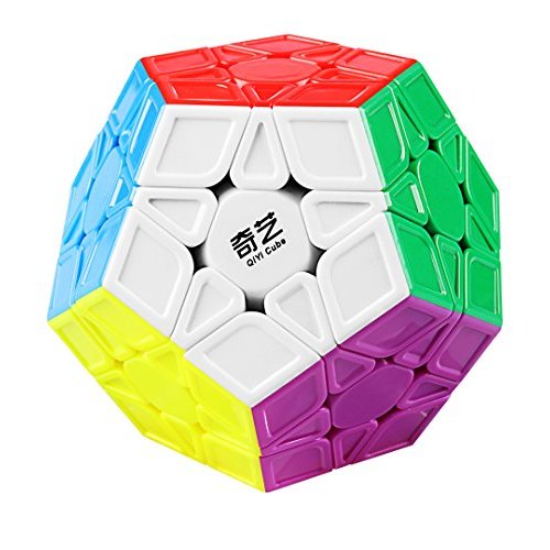 Coogam Qiyi Megaminx Cube Sculpted Stickerless Pentagonal Dodecahedron Speed Cube Puzzle Toy (Qiheng S Version)