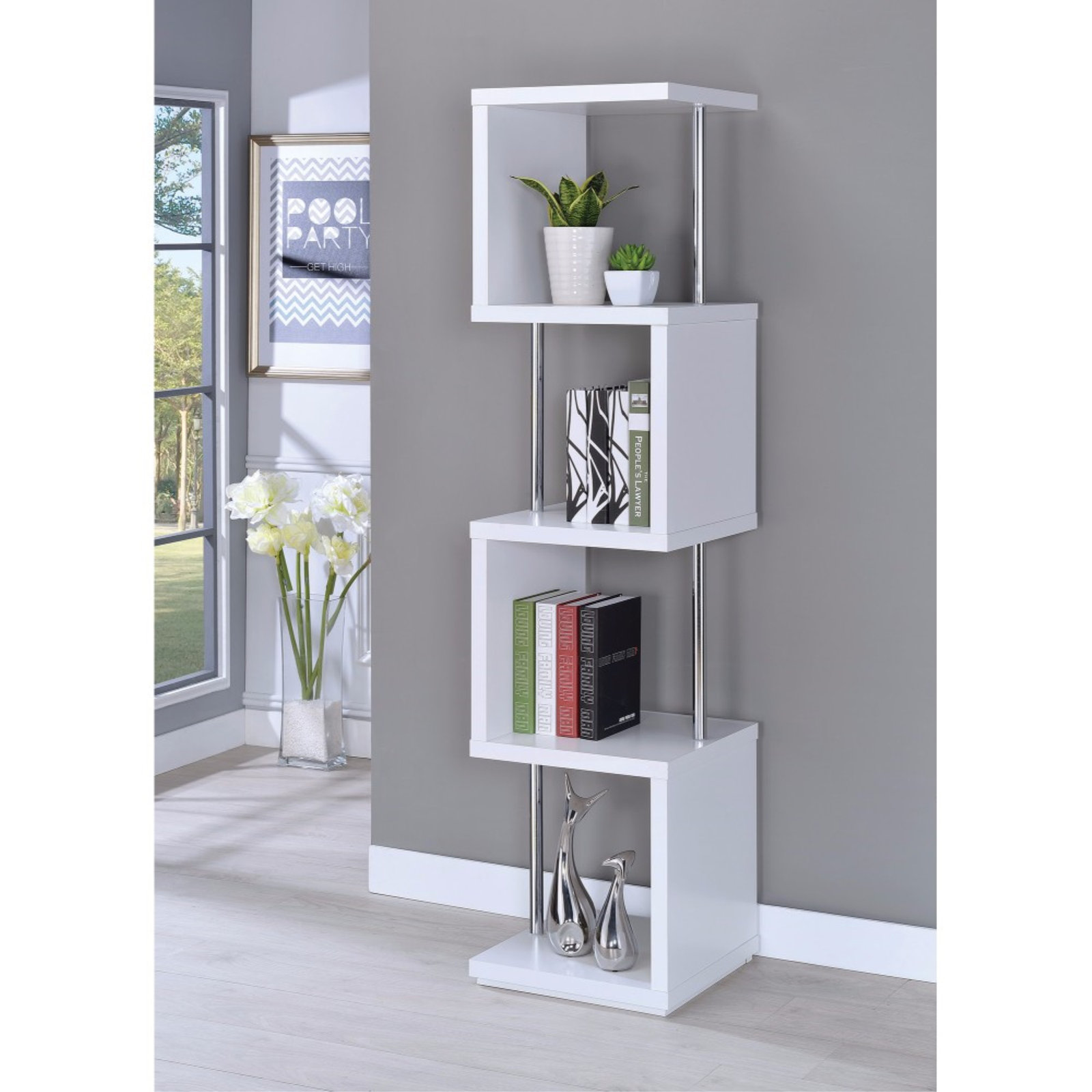 Ivy Bronx Mcbrayer 66.5'' H x 15.5'' W Metal Cube Bookcase & Reviews Ivy Bronx Mcbrayer 66.5'' H x 15.5'' W Metal Cube Bookcase & Reviews