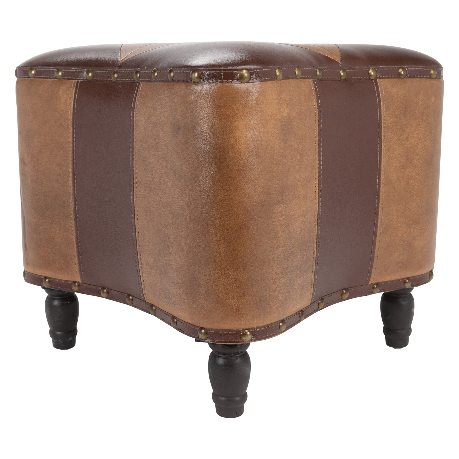 Import Collection Vegan Leather Ottoman & Reviews