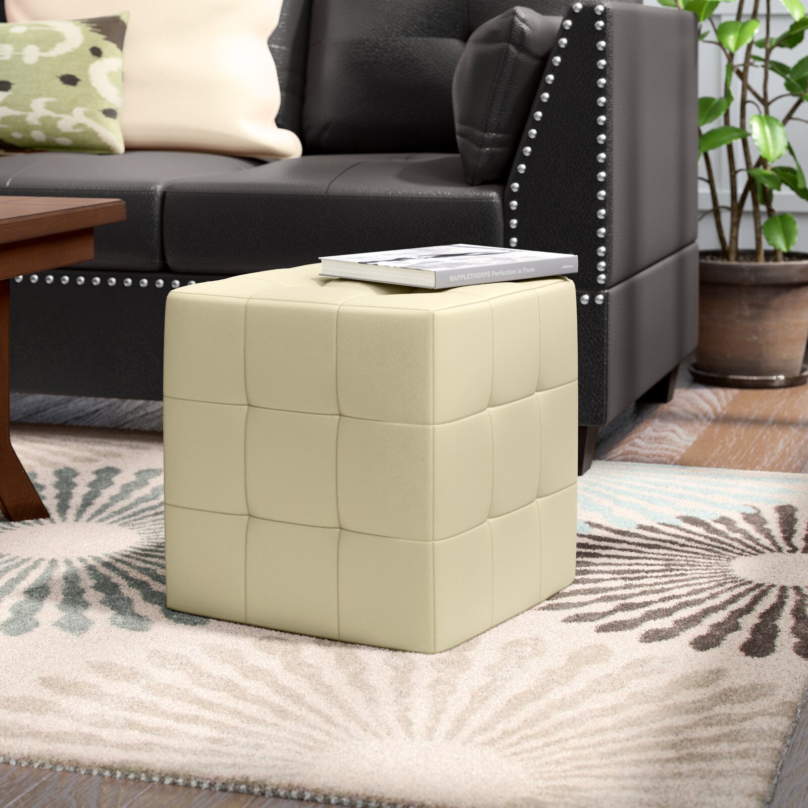 Red Barrel Studio Delinda Vegan Leather Ottoman & Reviews Red Barrel Studio Delinda Vegan Leather Ottoman & Reviews