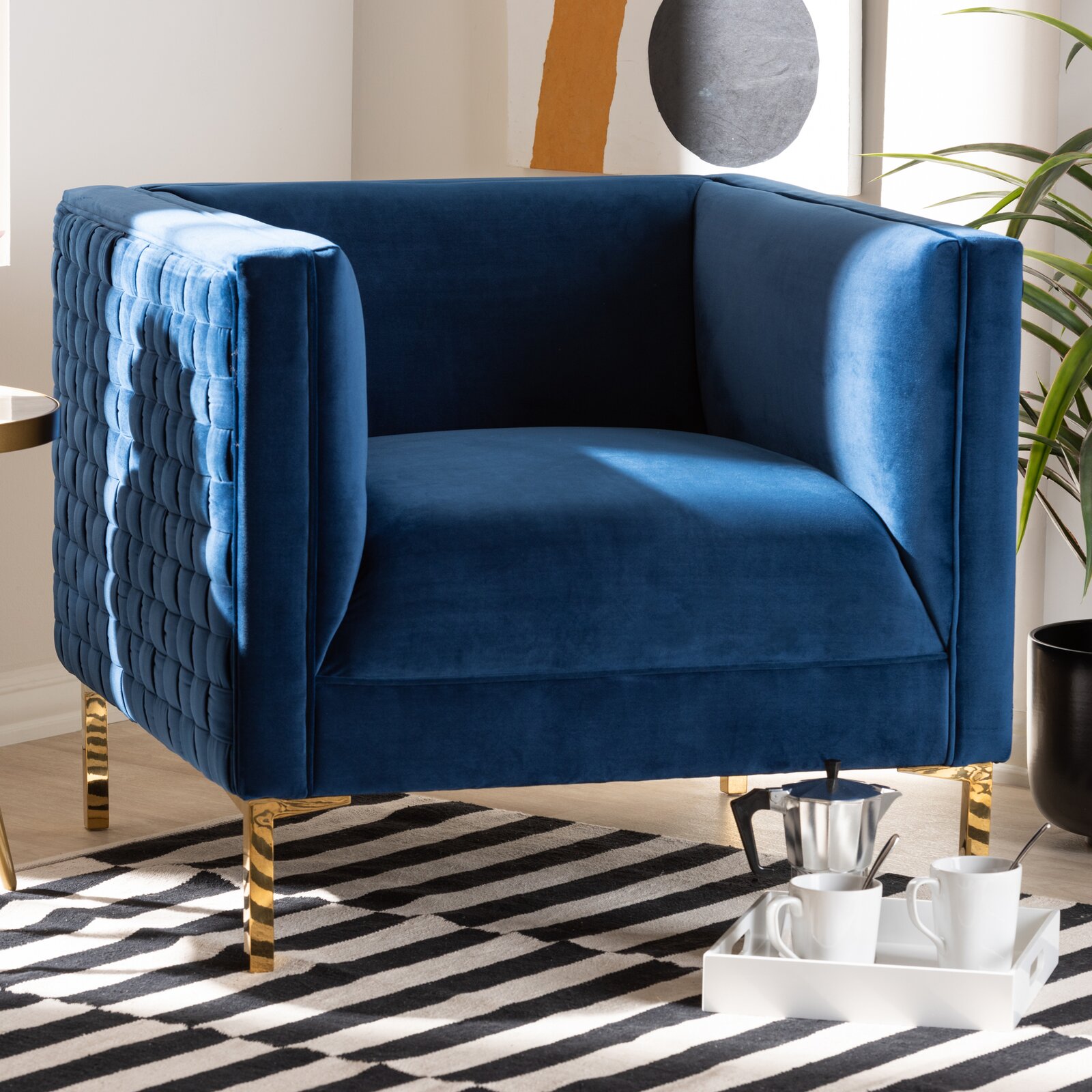 Mercer41 Whiteman 33.5" Wide Tufted Velvet Armchair & Reviews Mercer41 Whiteman 33.5" Wide Tufted Velvet Armchair & Reviews