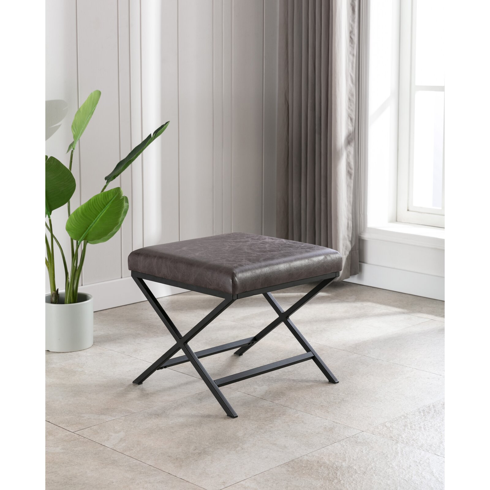 Zipcode Design Baillargeon Vegan Leather Ottoman & Reviews Zipcode Design Baillargeon Vegan Leather Ottoman & Reviews