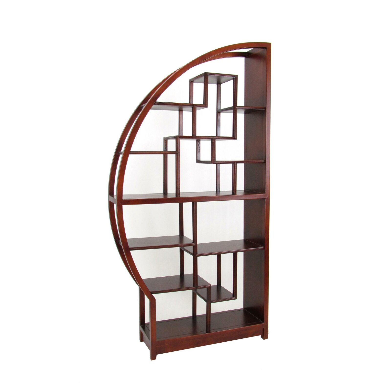 Wildon Home Ginevra 78'' H x 40'' W Solid Wood Geometric Bookcase