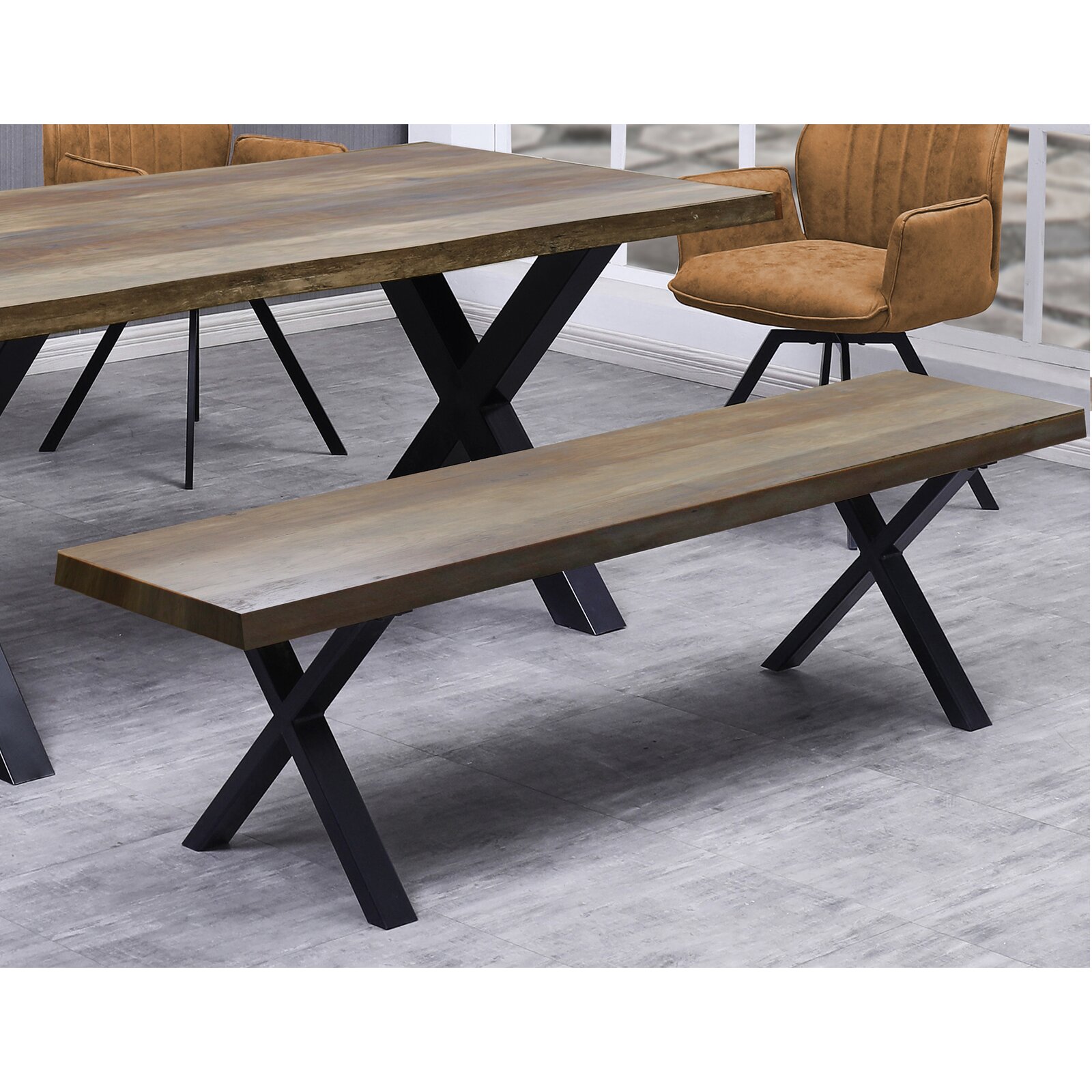 Union Rustic Azariah Bench