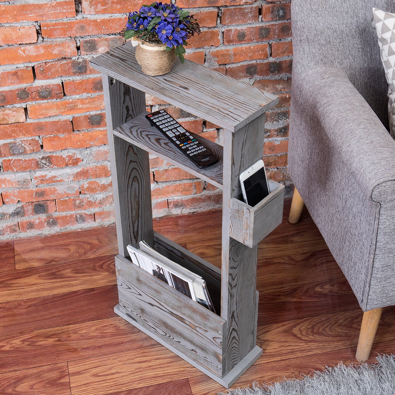 Gracie Oaks Shalton 31'' Tall Solid Wood Floor Shelf End Table & Reviews Gracie Oaks Shalton 31'' Tall Solid Wood Floor Shelf End Table & Reviews