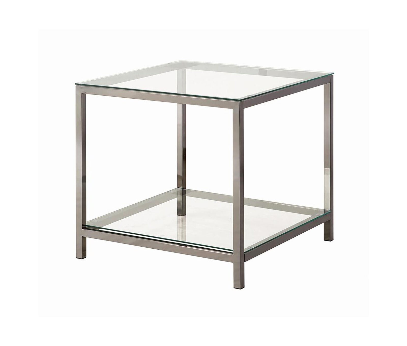 Hokku Designs Hallettsville 23'' Tall Glass Tray Top End Table