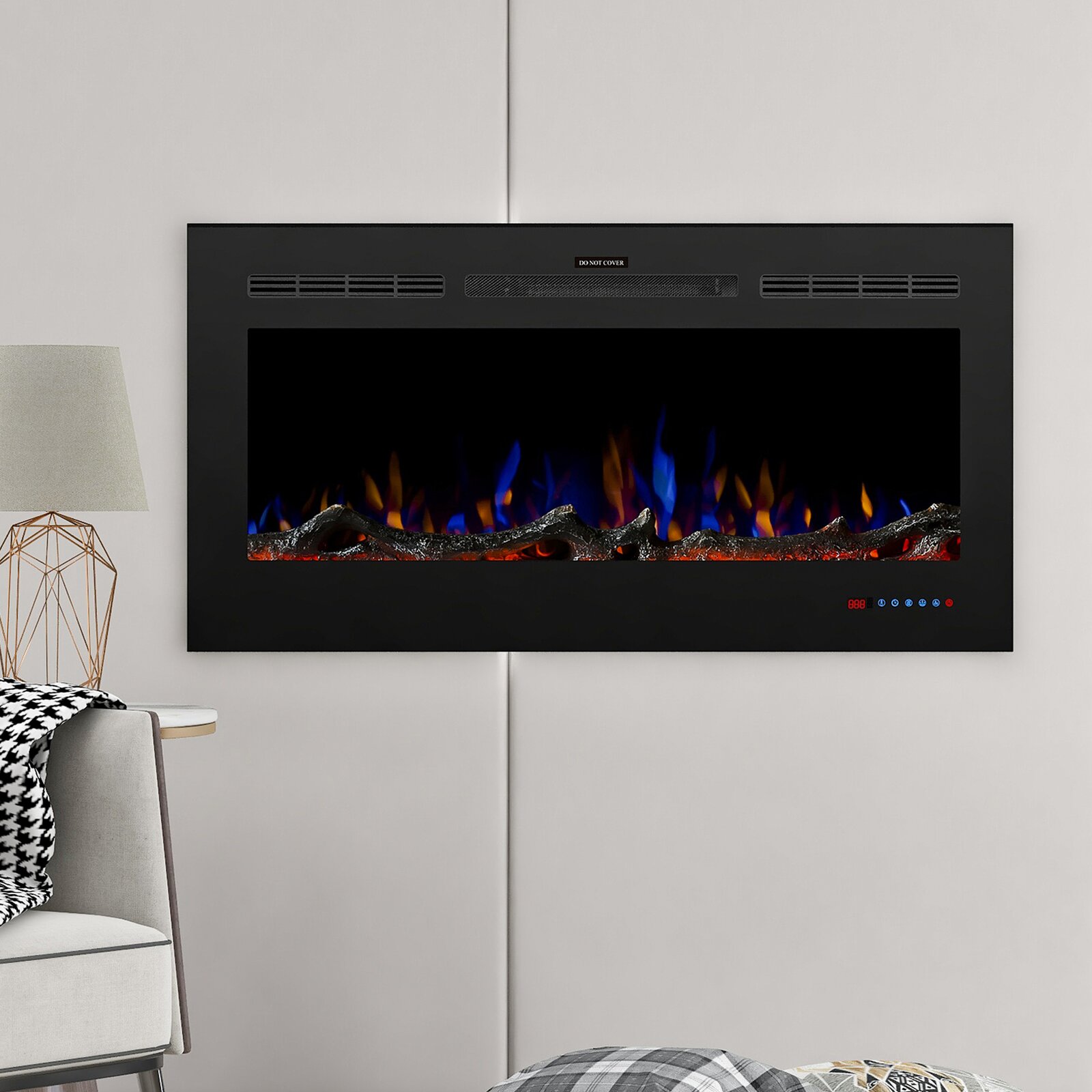 Orren Ellis Agazio Electric Fireplace