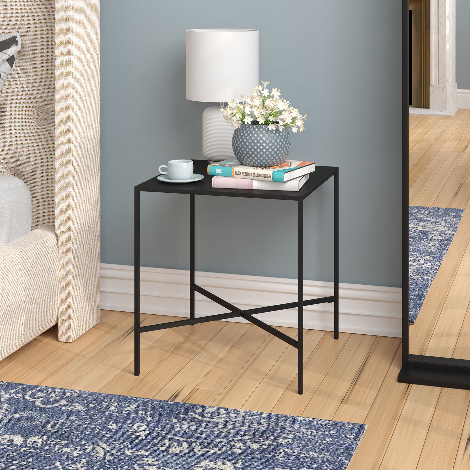 Wade Logan Holte 22'' Tall Cross Legs End Table & Reviews Wade Logan Holte 22'' Tall Cross Legs End Table & Reviews