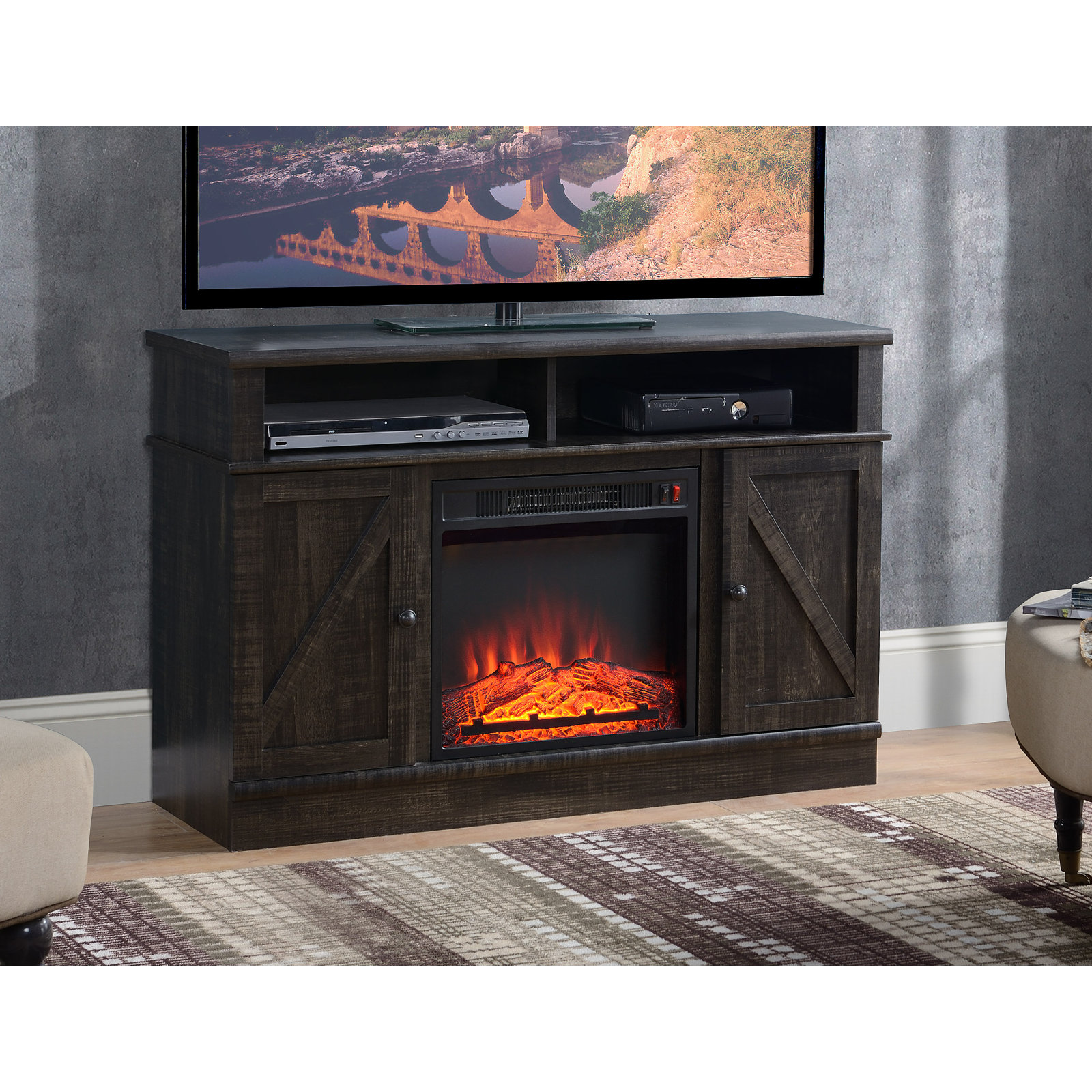 August Grove Sanremo 44.5'' W Electric Fireplace & Reviews August Grove Sanremo 44.5'' W Electric Fireplace & Reviews