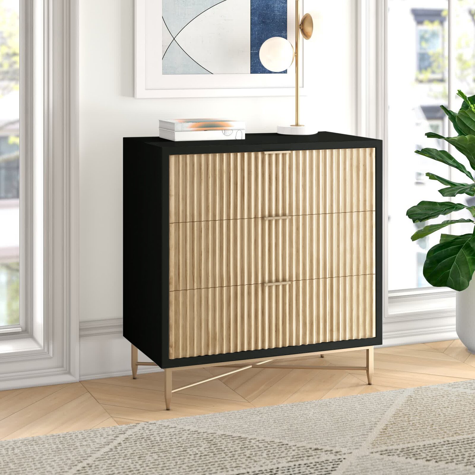 Mercury Row Giddens 34'' Tall 3 - Drawer Accent Chest & Reviews Mercury Row Giddens 34'' Tall 3 - Drawer Accent Chest & Reviews