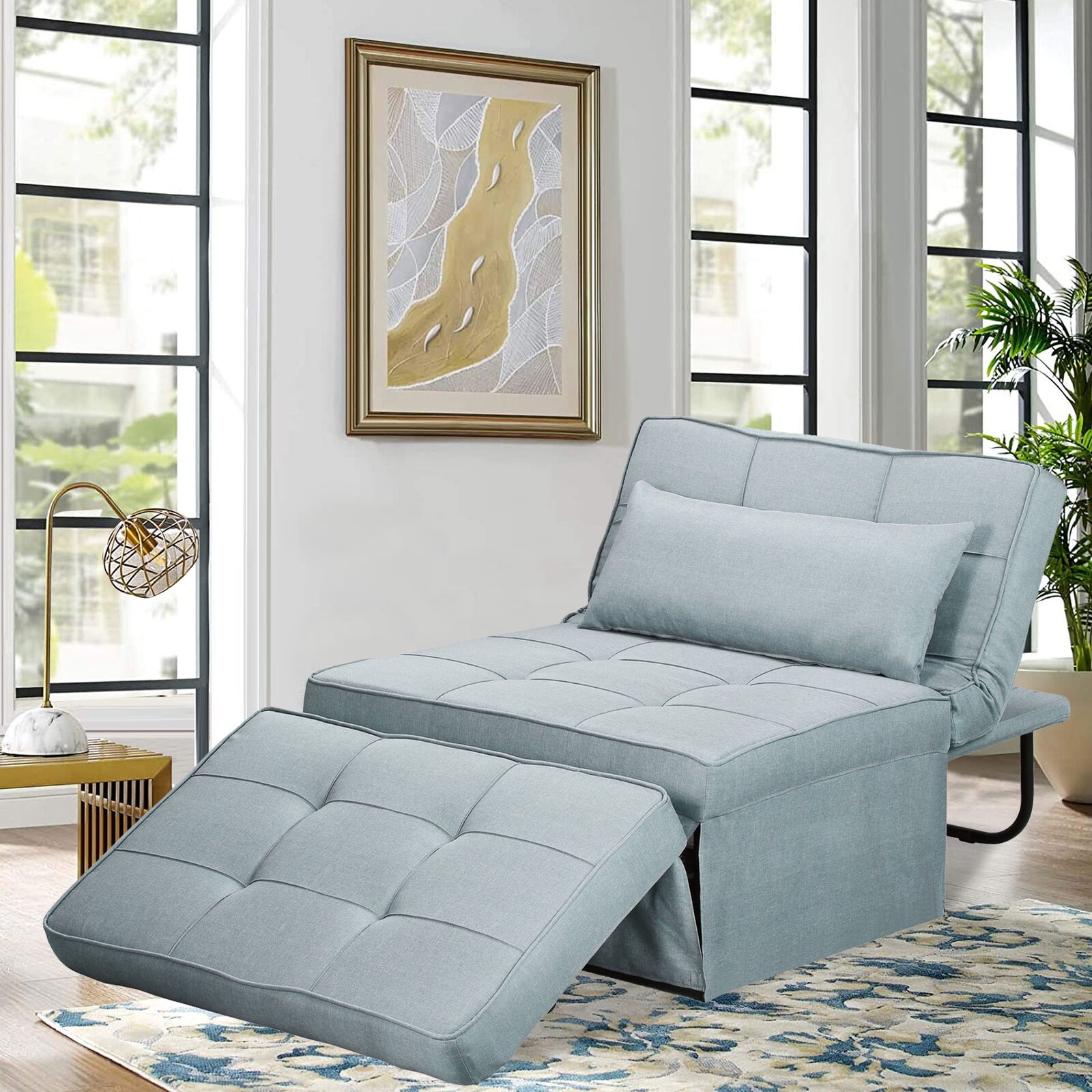 Latitude Run Hukill 37.40'' Upholstered Sleeper Sofa