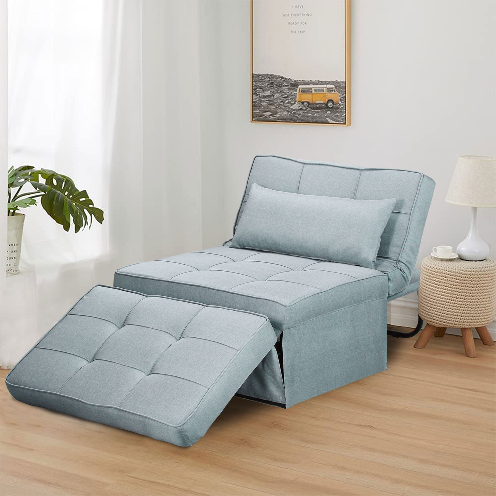 Latitude Run Hukill 37.40'' Upholstered Sleeper Sofa