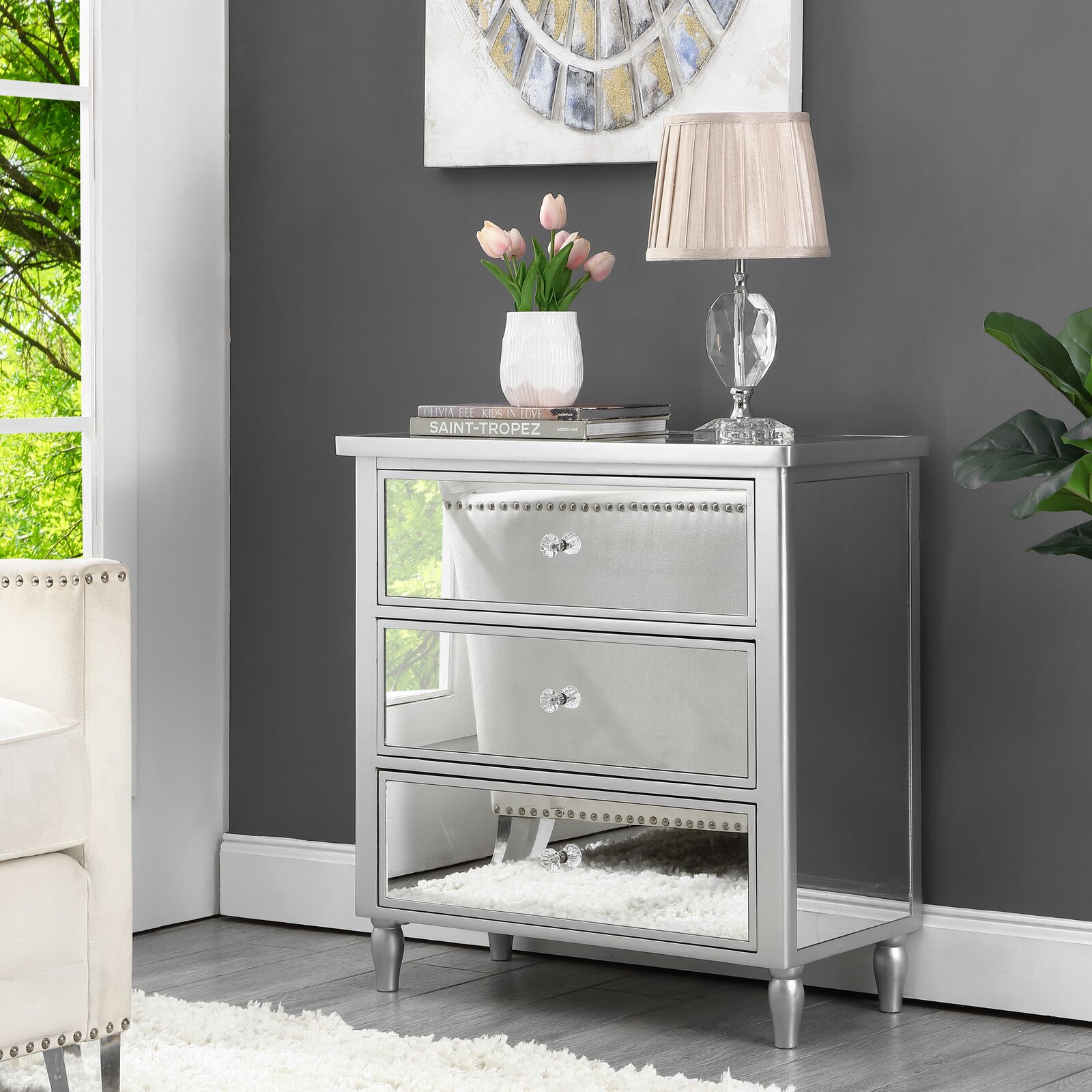Rosdorf Park Cinder 28.35'' Tall 3 - Drawer End Table Rosdorf Park Cinder 28.35'' Tall 3 - Drawer End Table