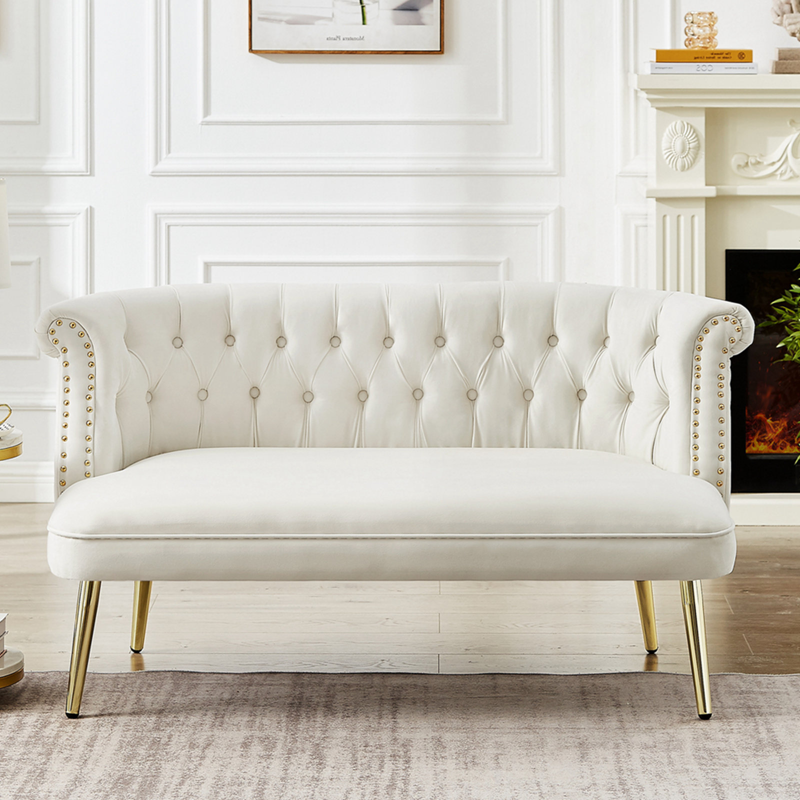 Everly Quinn Burlands 53.5'' Upholstered Loveseat Everly Quinn Burlands 53.5'' Upholstered Loveseat