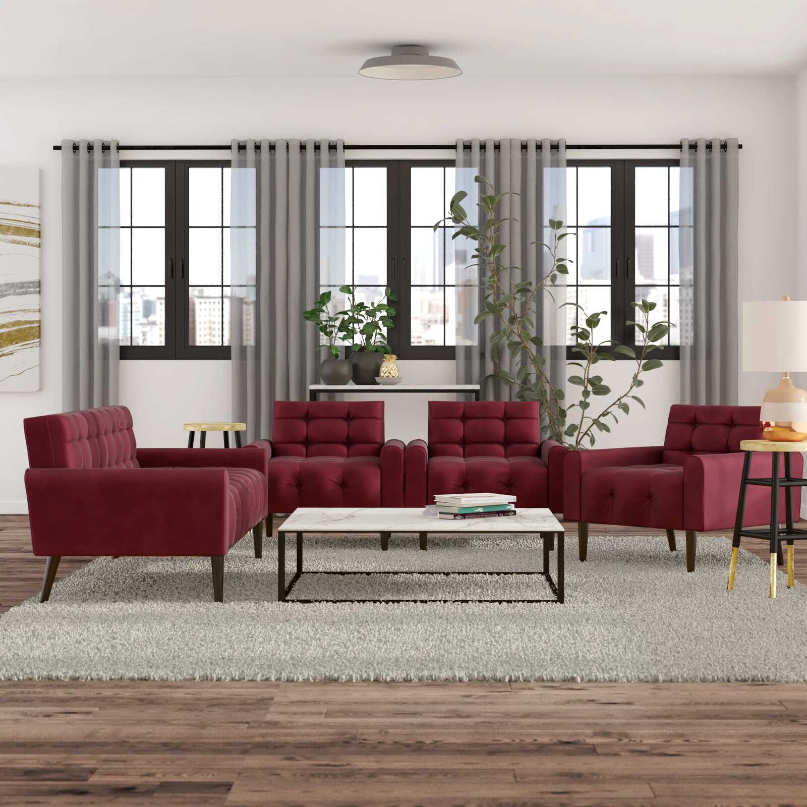 Zipcode Design Perry 3 - Piece Living Room Set